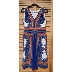 cb established 1962 Size 10, Multi Print Sleeveless Dress Summer Spring